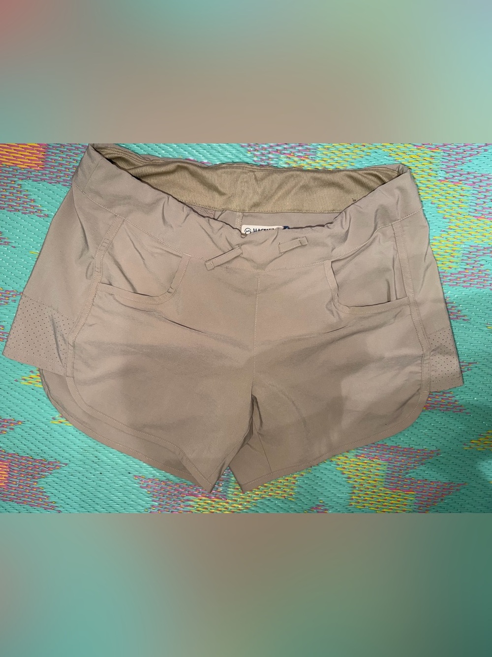 Magellan Outdoors Women's Tan High-Waist Active Shorts